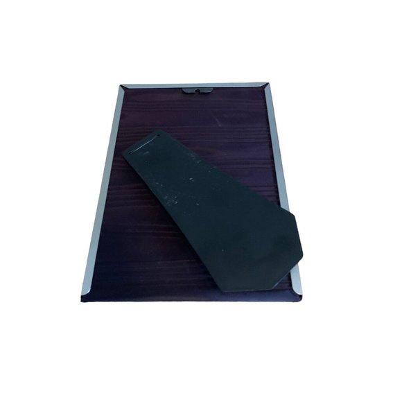 Vintage Brushed Silver Metal Picture Frame 5” X 7” Squared Edges - Picture 8 of 10